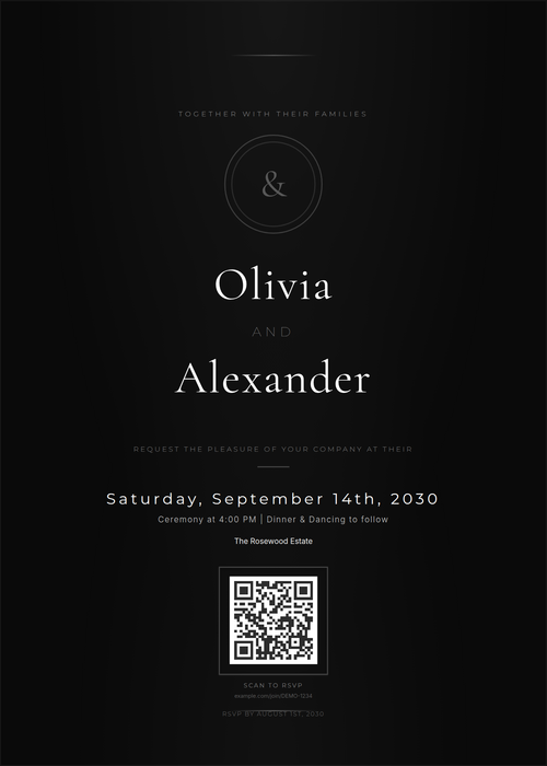 Obsidian invitation template