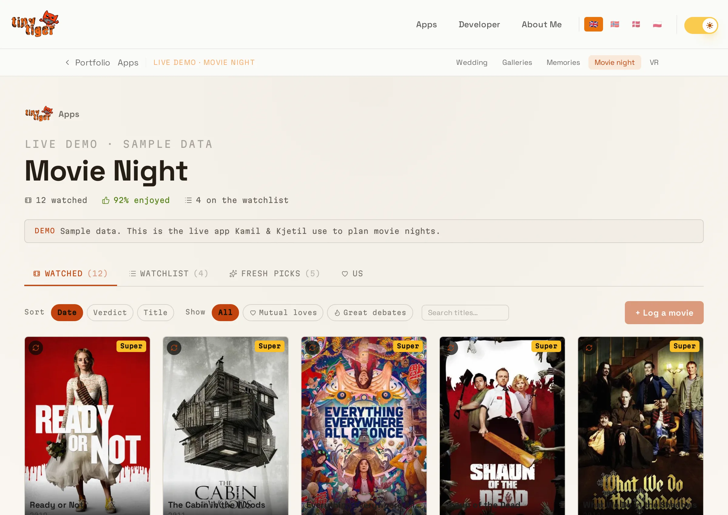 Movie night — verdicts
