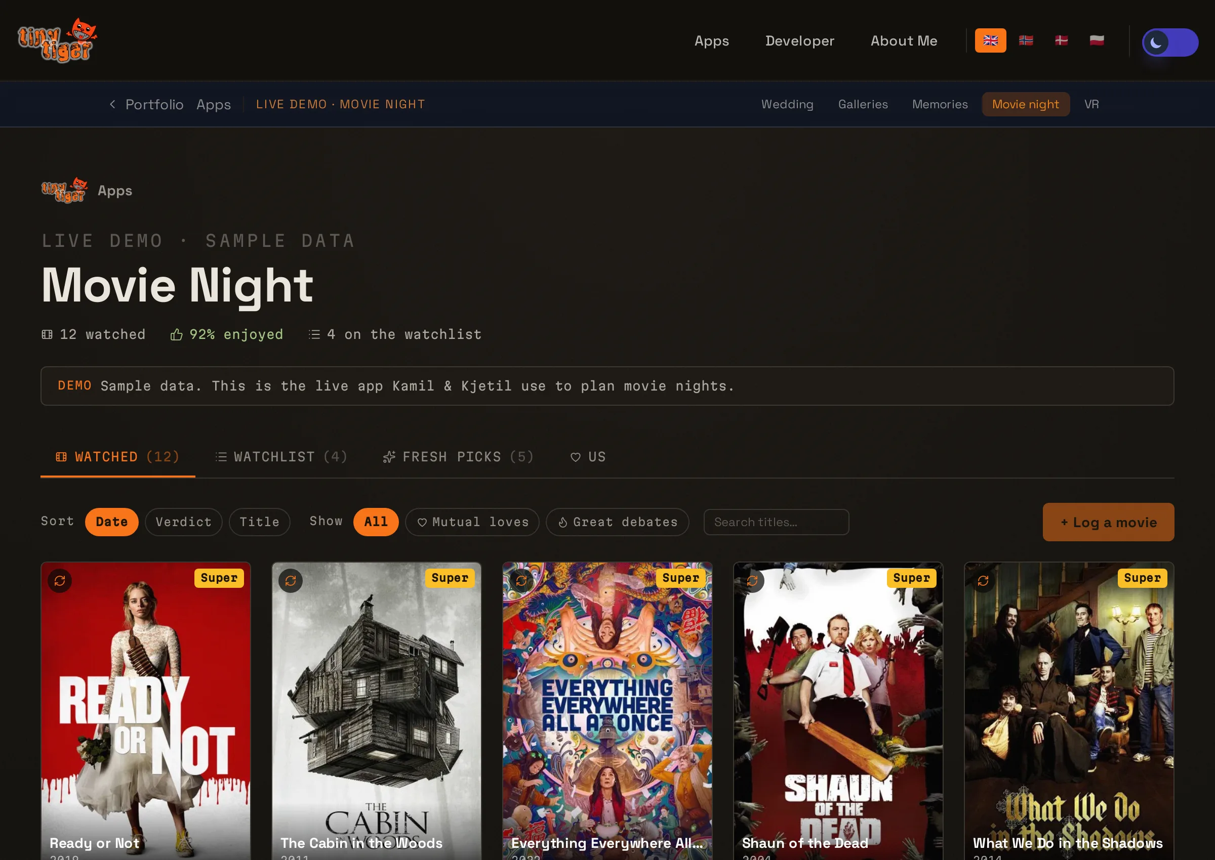 Movie night — verdicts